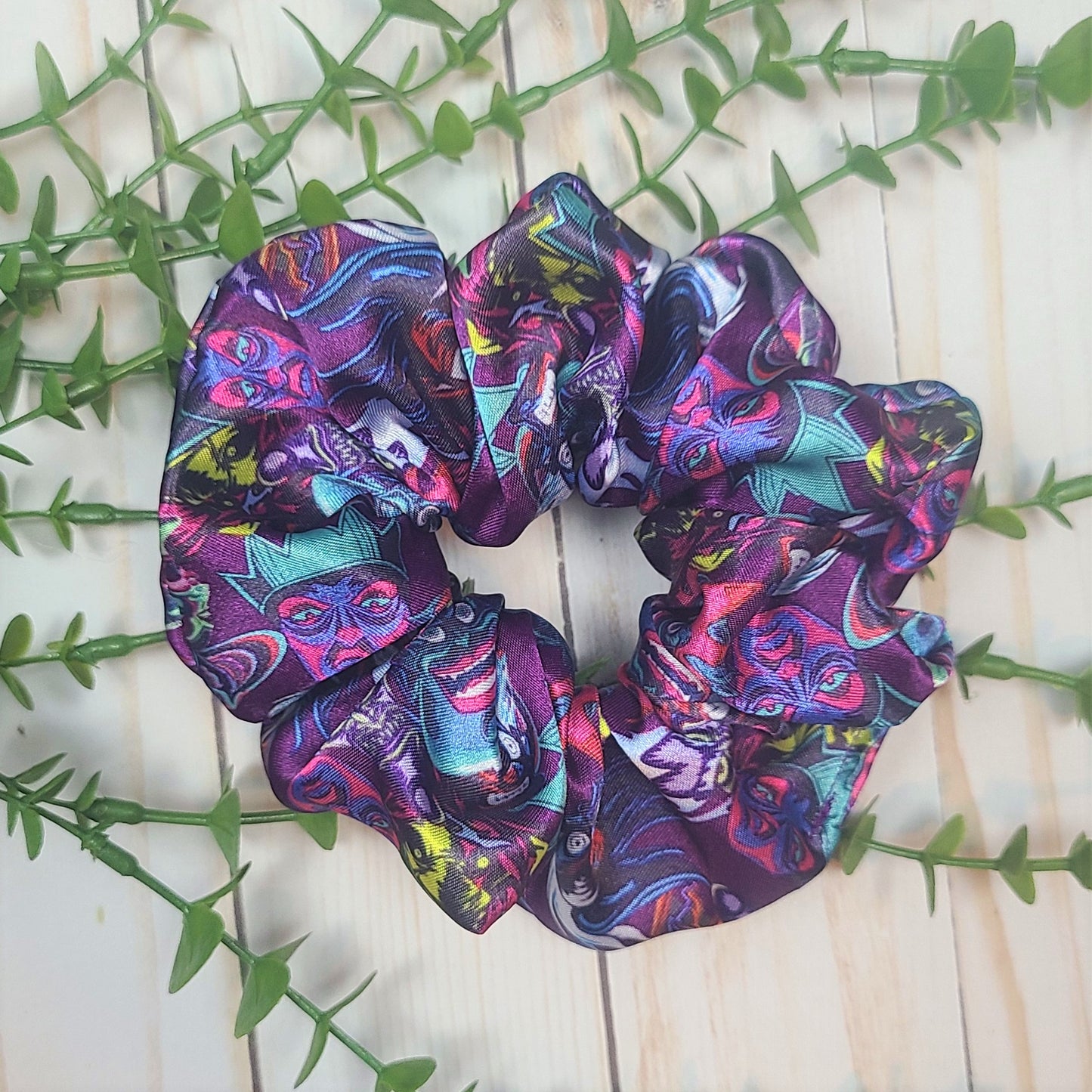 Villains Allover Satin Scrunchie