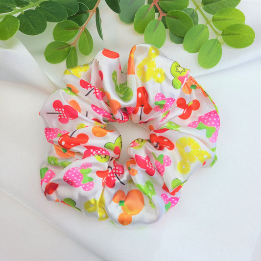 Mickey Shaped Fruit Satin Scrunchie