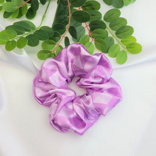 Tomorrowland Purple Wall Satin Scrunchie