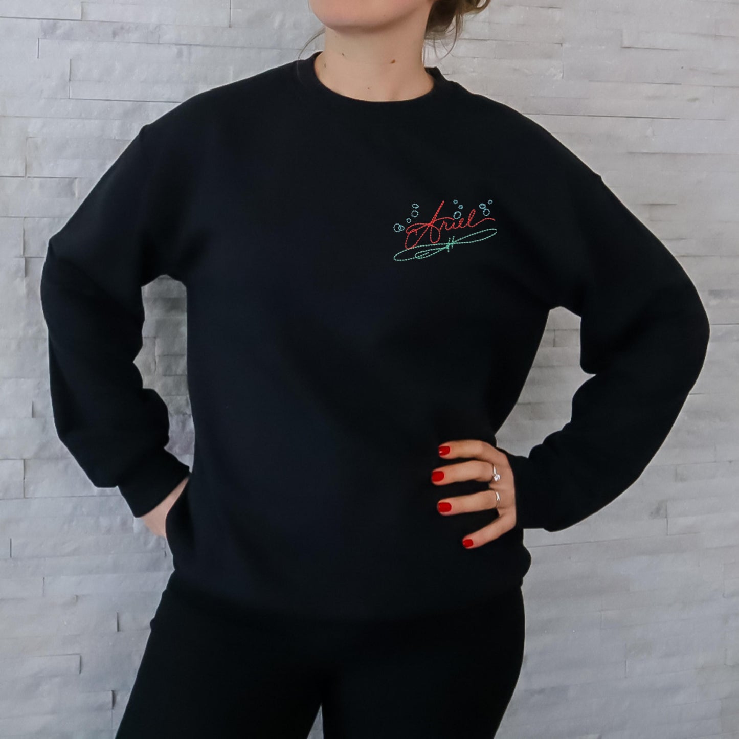 Ariel Autograph Embroidered Unisex Crewneck Sweatshirt