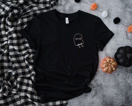 Creepy Little Ghost Embroidered Tee