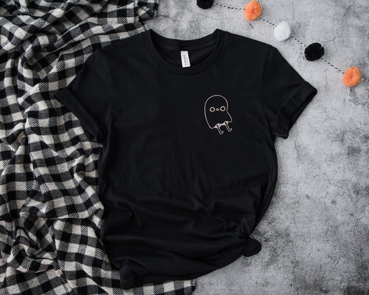 Creepy Little Ghost Embroidered Tee