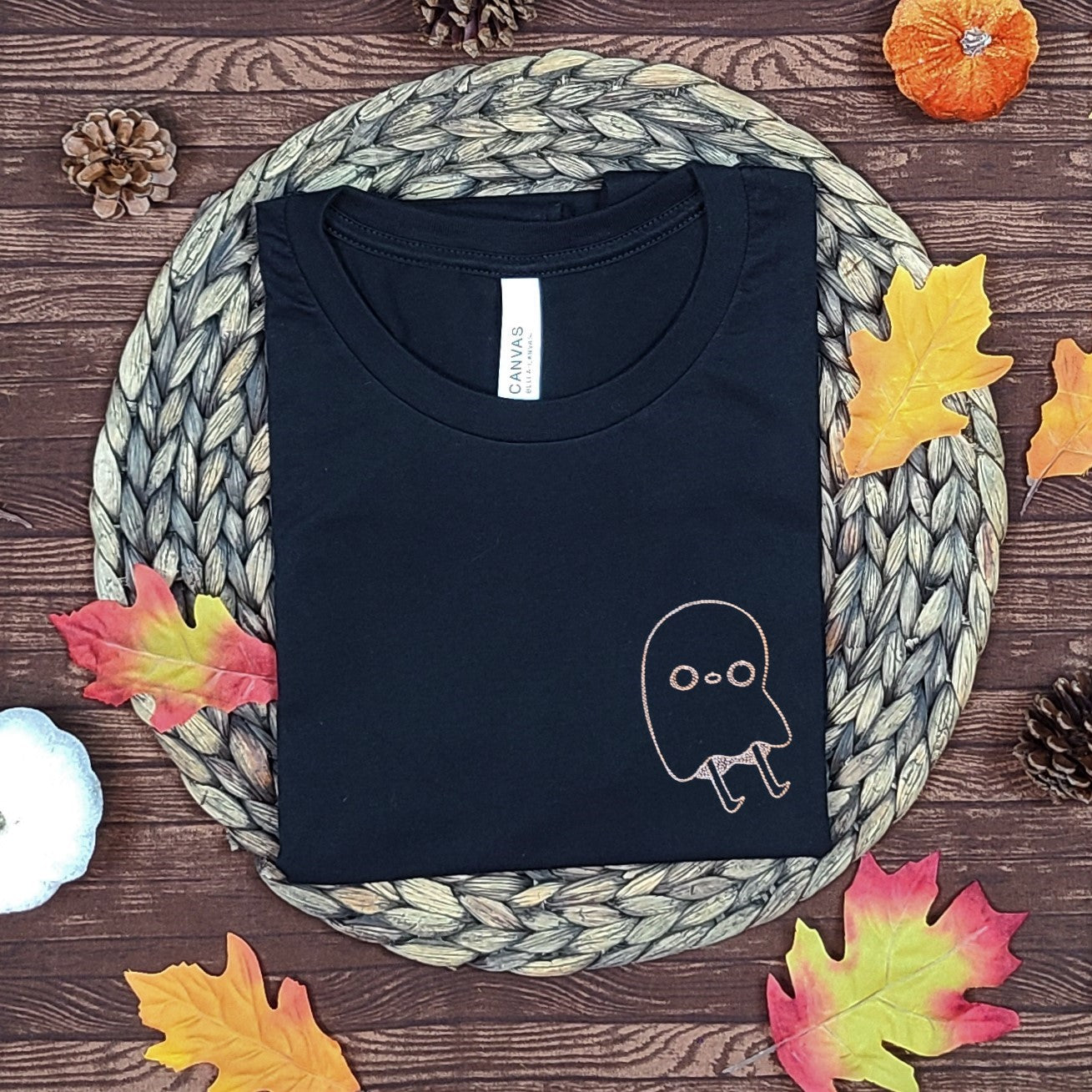 Creepy Little Ghost Embroidered Tee