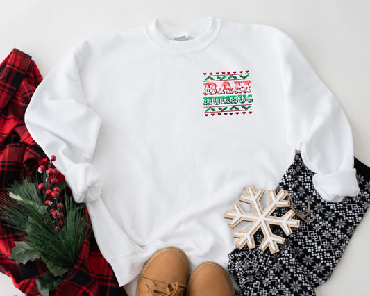 Bah Humbug Embroidered Crewneck Sweatshirt