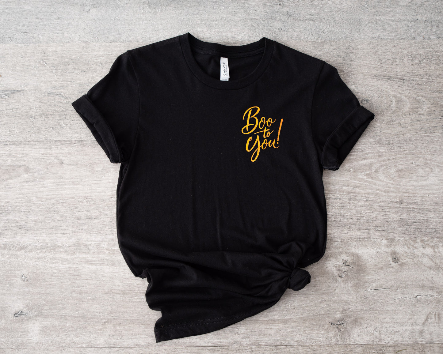 Boo To You! Black Embroidered Tee