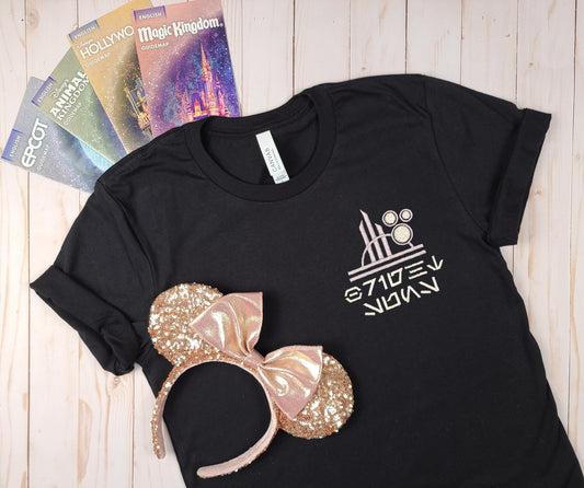 Bright Suns Black Embroidered Tee