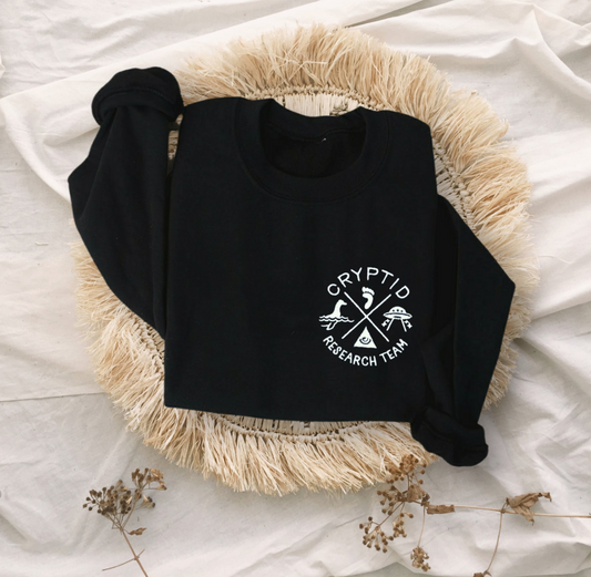 Cryptid Research Embroidered Unisex Crewneck Sweatshirt