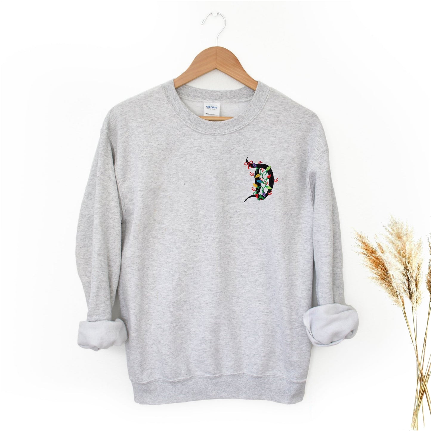 Disneyland D Christmas Embroidered Adult Unisex Crewneck Sweatshirt