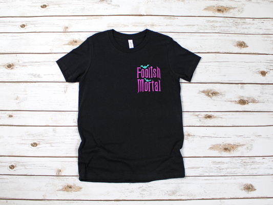 Youth Foolish Mortal Embroidered Tee