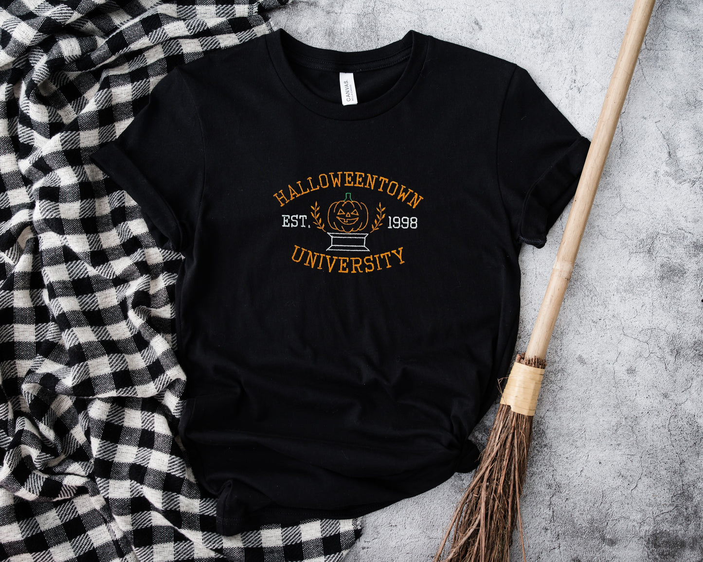 Halloweentown University Black Embroidered Tee