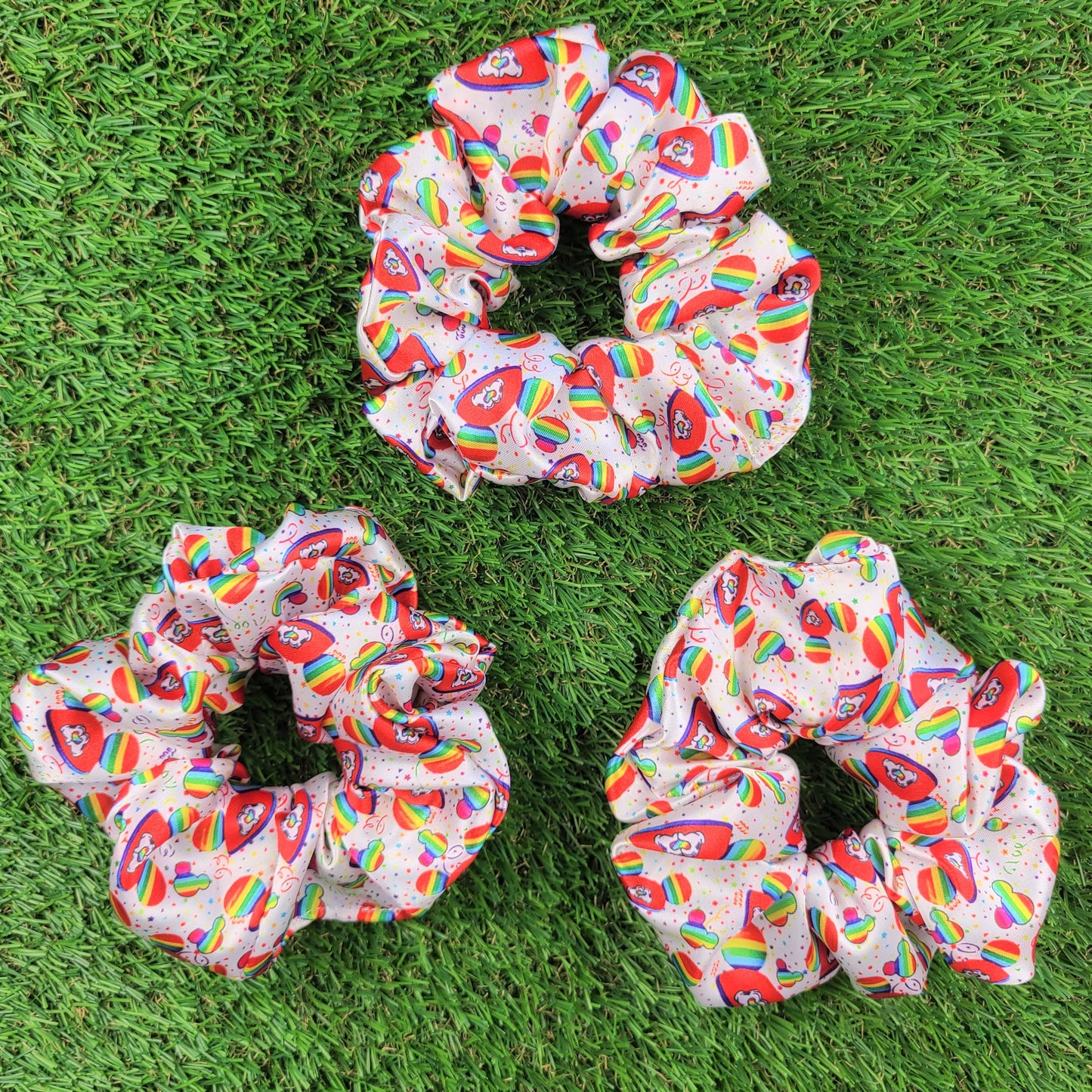 Disney Pride Rainbow Satin Scrunchie