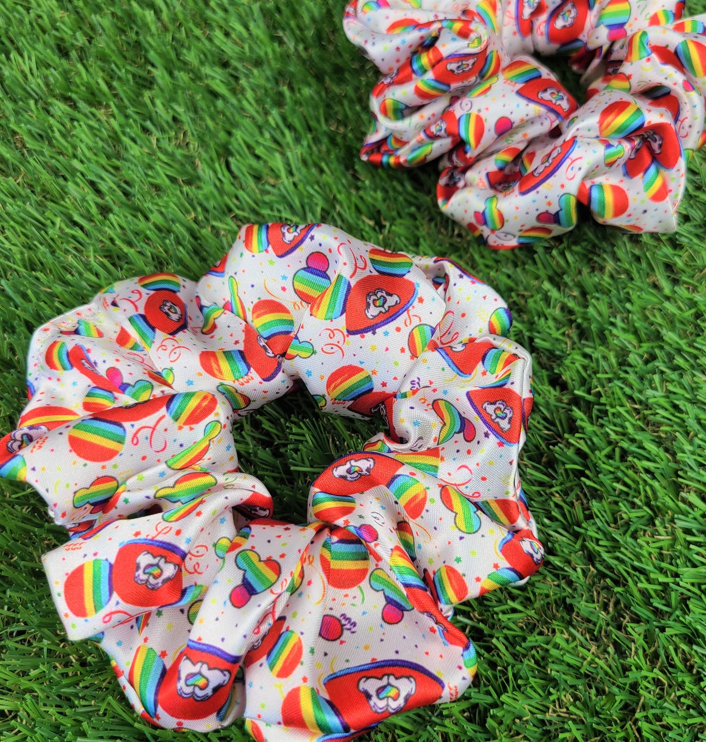 Disney Pride Rainbow Satin Scrunchie