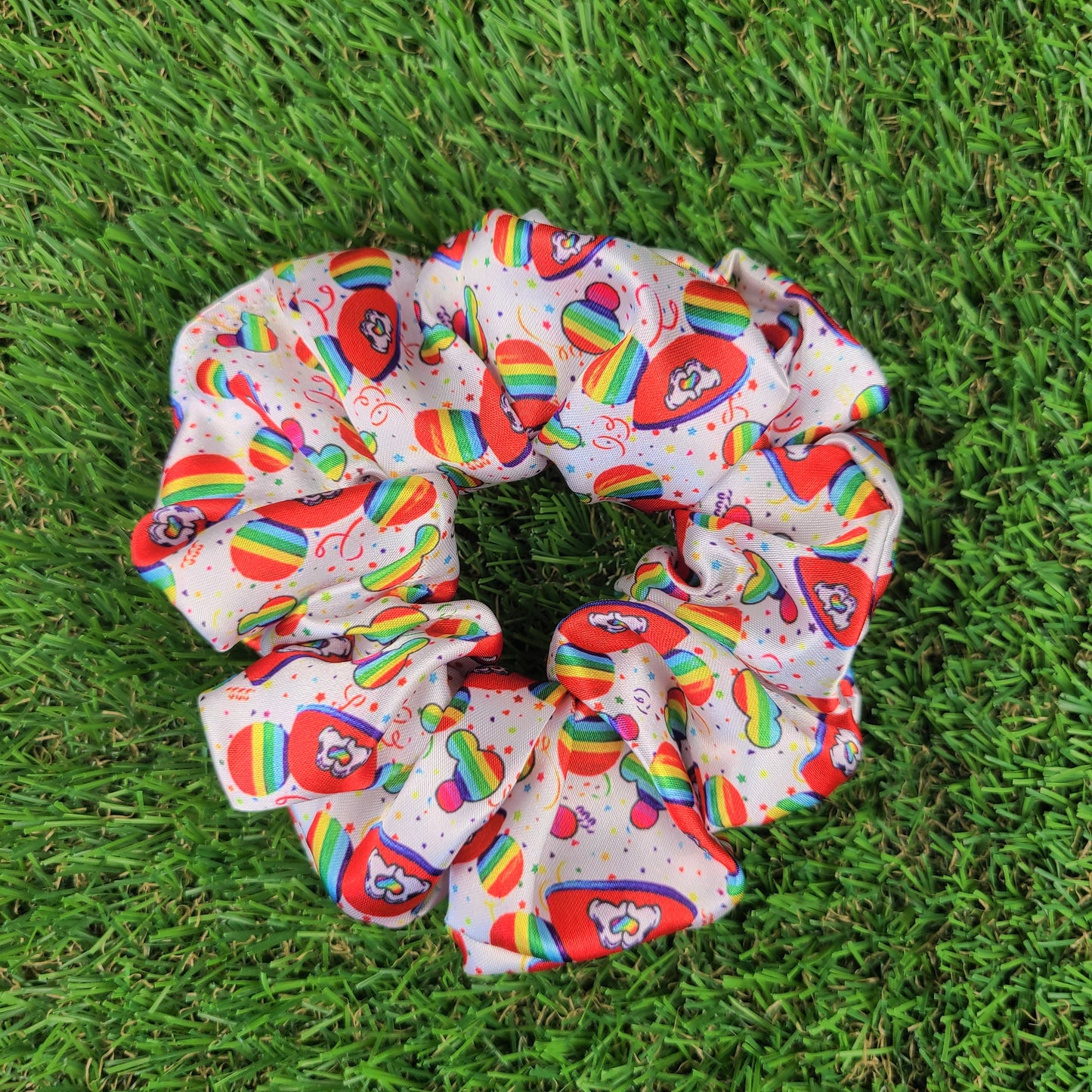 Disney Pride Rainbow Satin Scrunchie