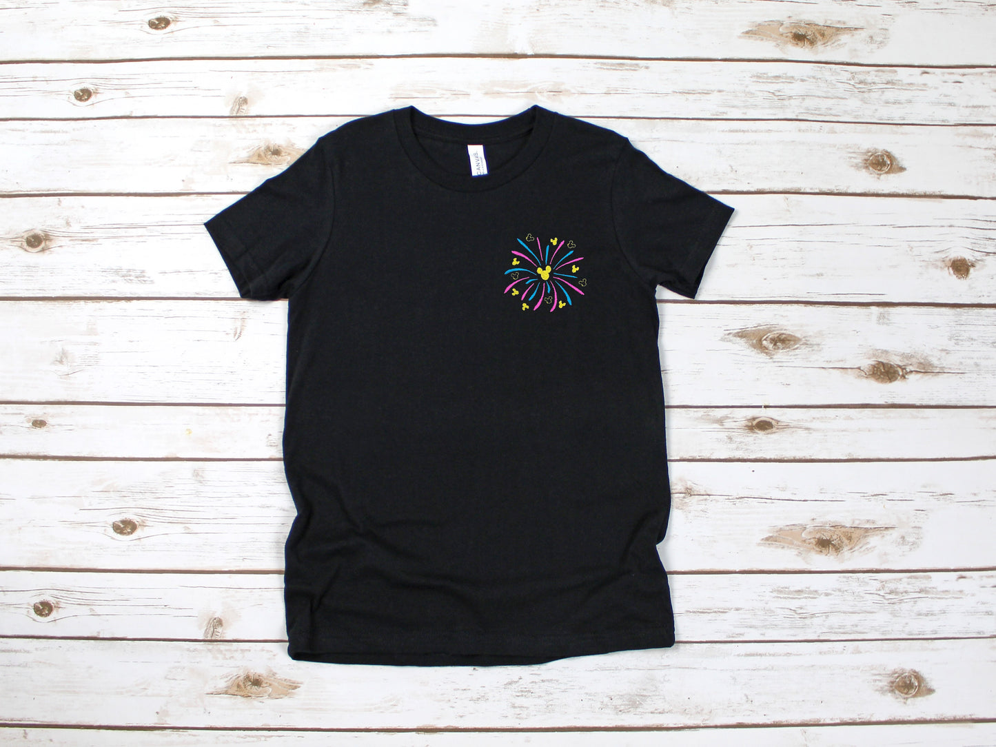 Disney Fireworks Embroidered Youth Tee