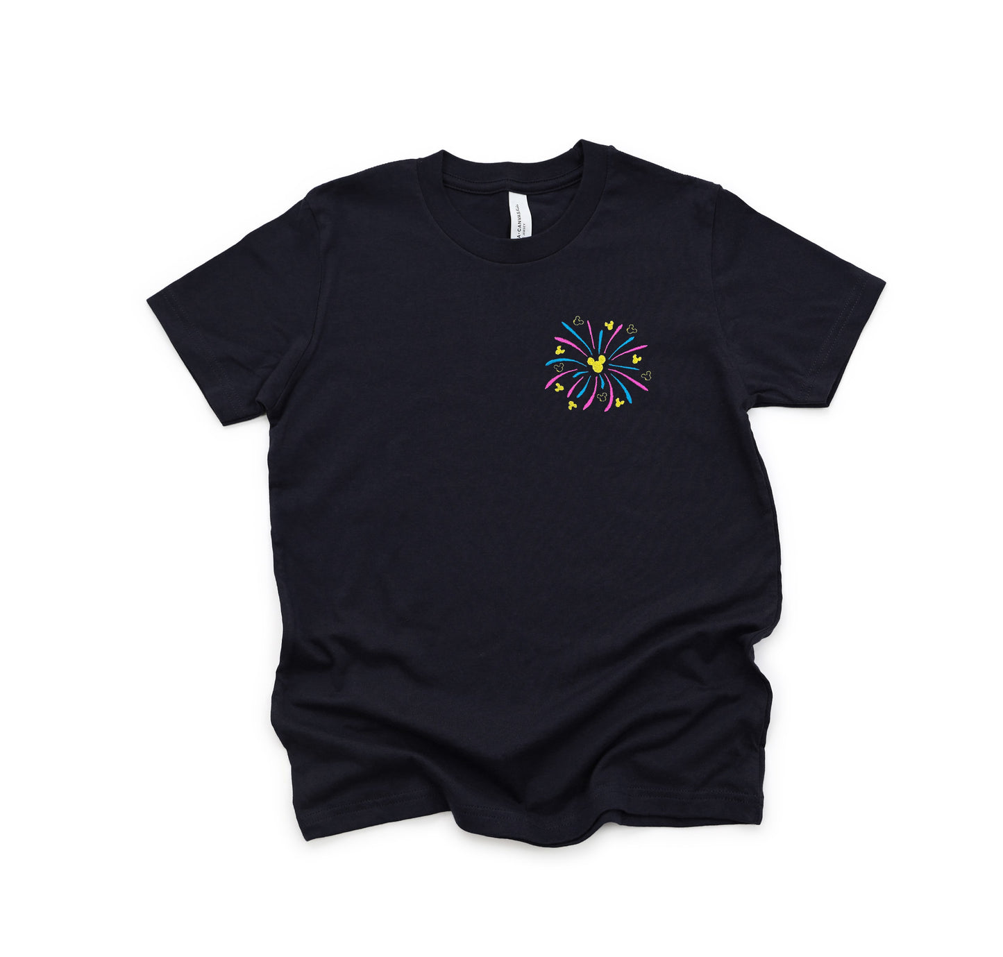 Disney Fireworks Embroidered Youth Tee