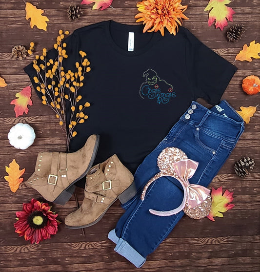 Oogie Boogie Autograph Black Embroidered Tee