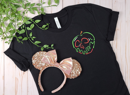 Poison Apple Black Embroidered Tee