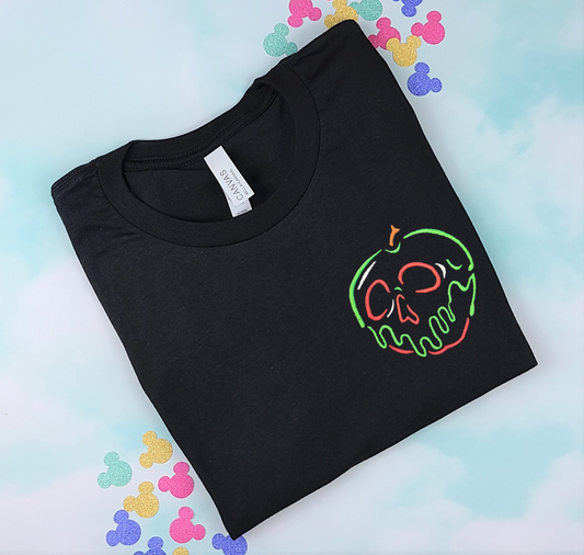 Poison Apple Black Embroidered Tee