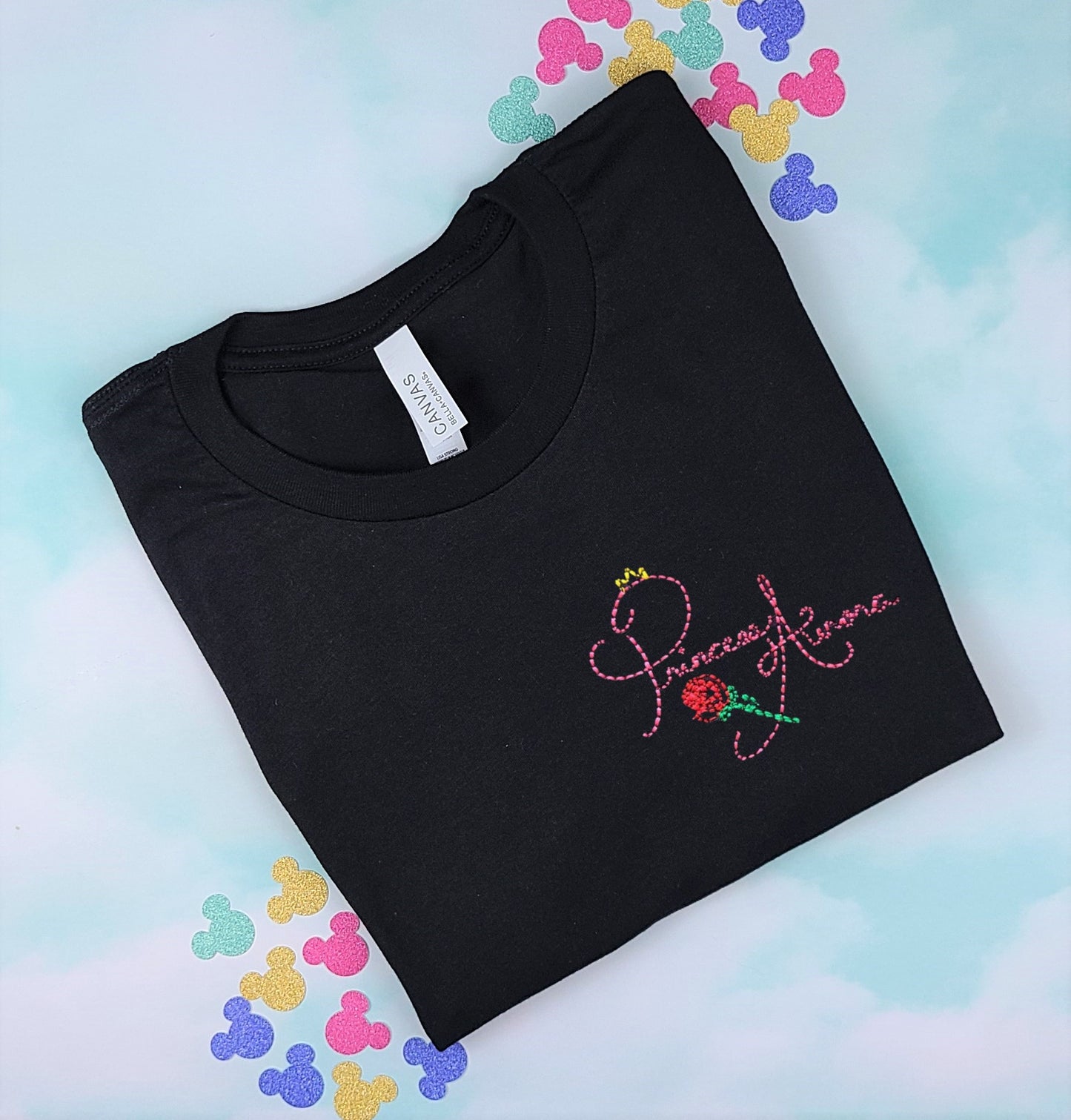 Aurora Autograph Black Embroidered Tee