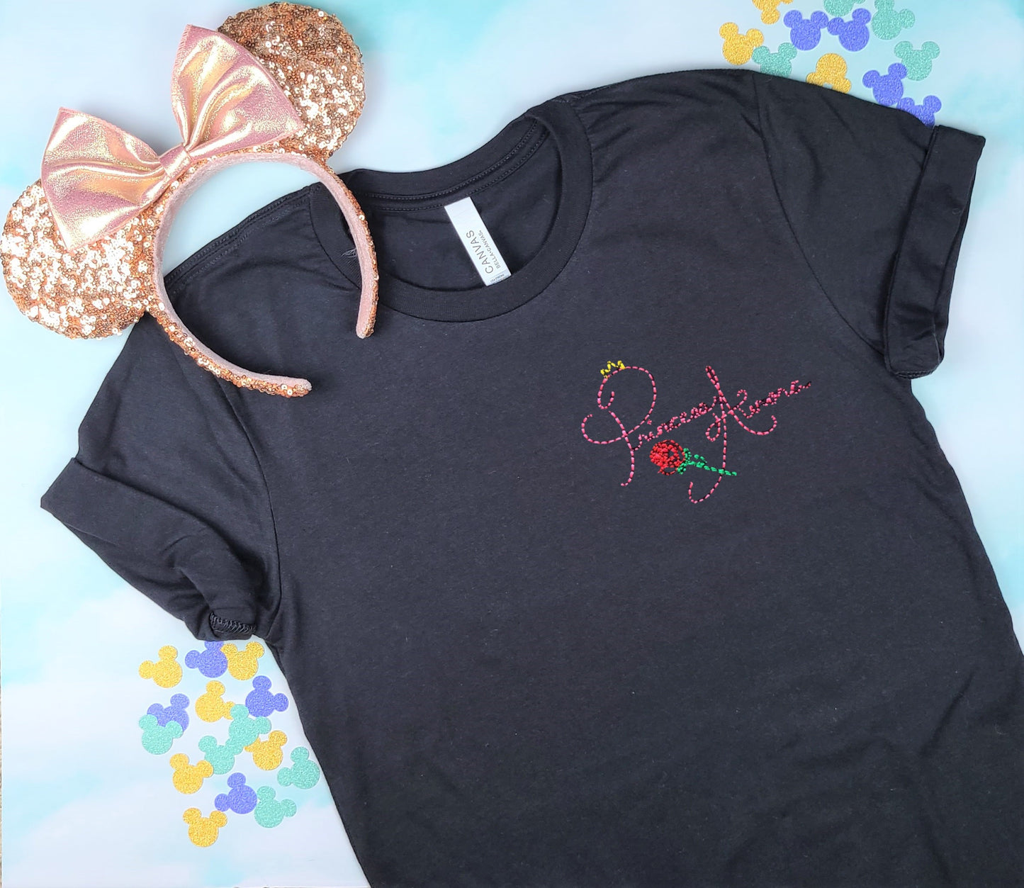 Aurora Autograph Black Embroidered Tee