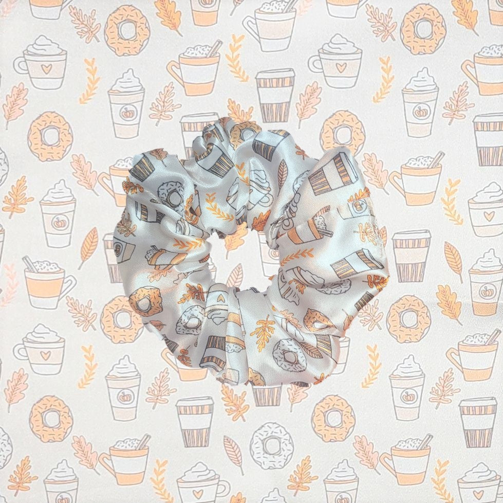 Pumpkin Spice Latte Satin Scrunchie