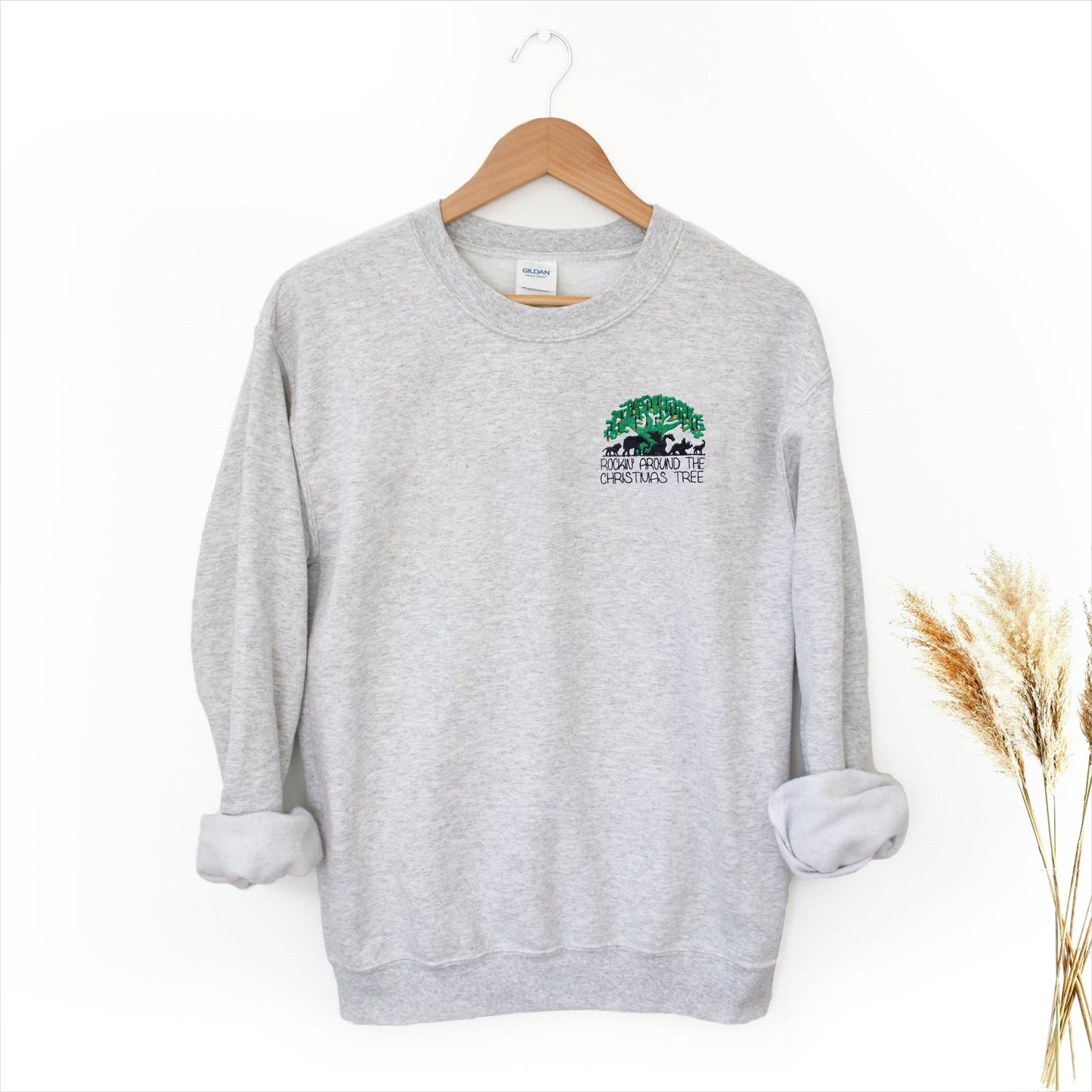 Rockin' Around the Animal Kingdom Tree of Life Embroidered Adult Unisex Crewneck Sweatshirt