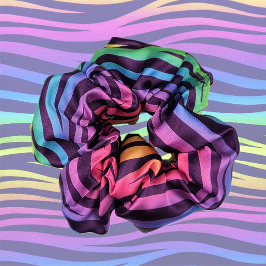 Rainbow Tiger Print Scrunchie