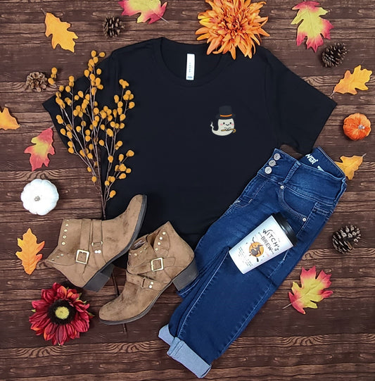 Top Hat Ghost Embroidered Tee
