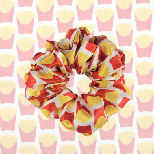 French Fries Satin Scrunchie