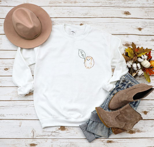 Thankful Hedgehog Unisex Crewneck Sweatshirt