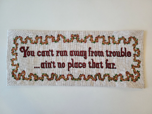 You Can't Run From Trouble Cross-Stitch Pattern | Instant PDF Download