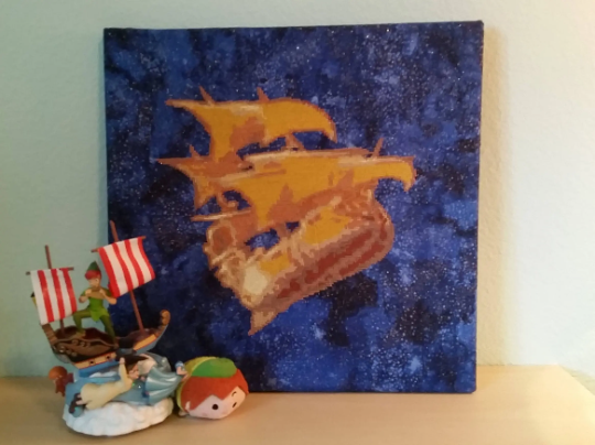 Pirate Ship with Pixie Dust Cross-Stitch Pattern