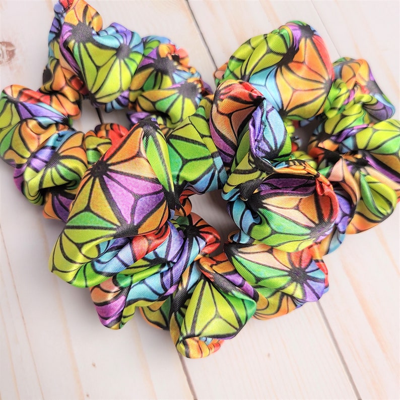 Rainbow Spaceship Earth Scrunchie