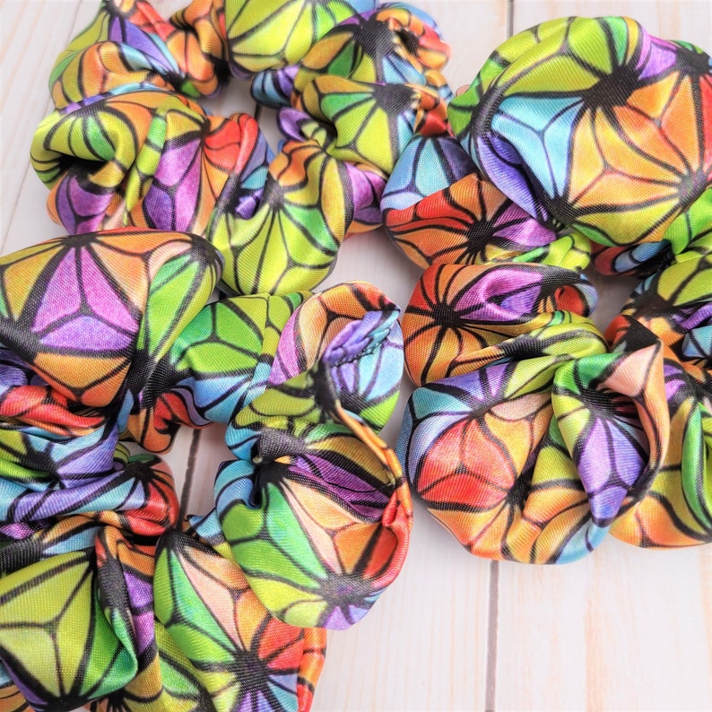 Rainbow Spaceship Earth Scrunchie