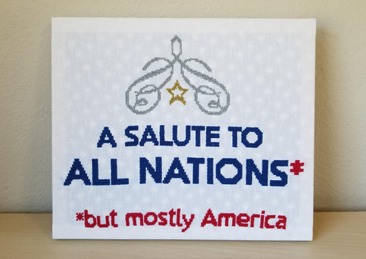 A Salute to All Nations - But Mostly America Cross Stitch Pattern | Instant PDF Download