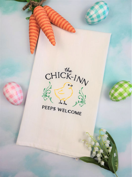 Chick-Inn Embroidered Kitchen Tea Towel