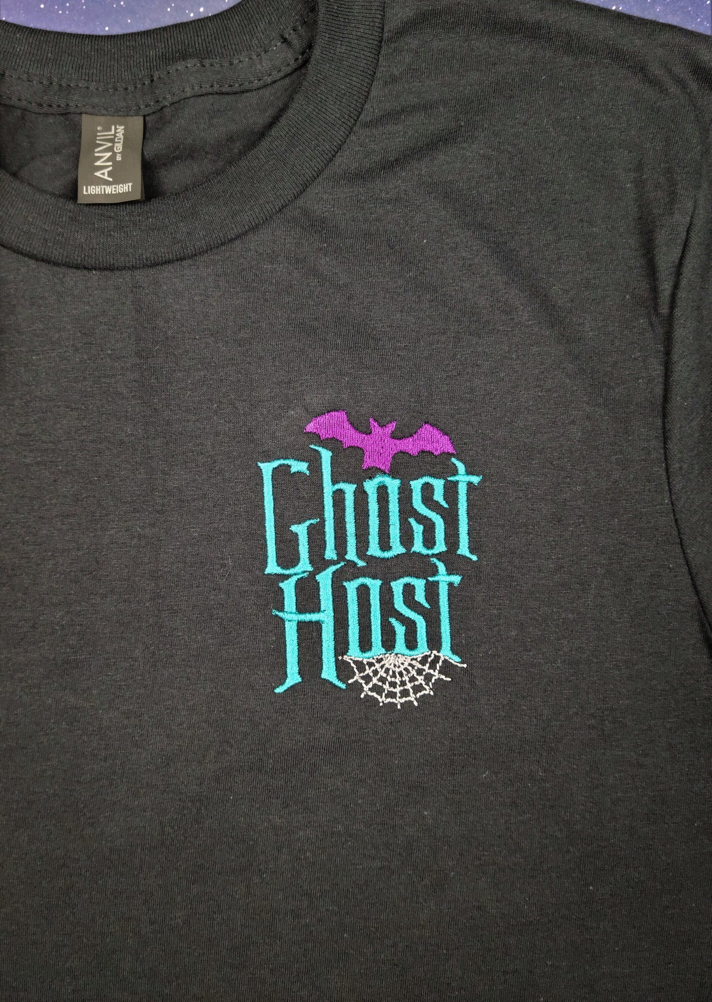 Ghost Host Black Embroidered Tee