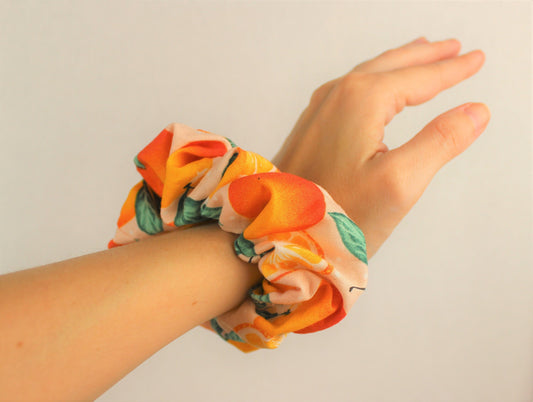 Orange Slice Cotton Scrunchie