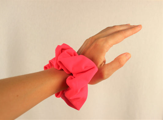 Neon Pink Hair Scrunchie