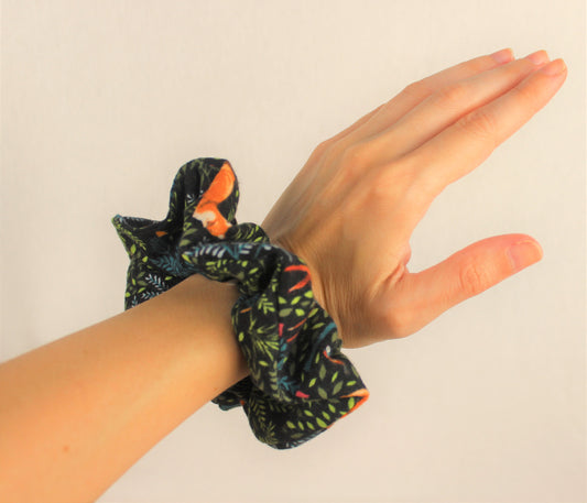 Forest Animals Flannel Scrunchie