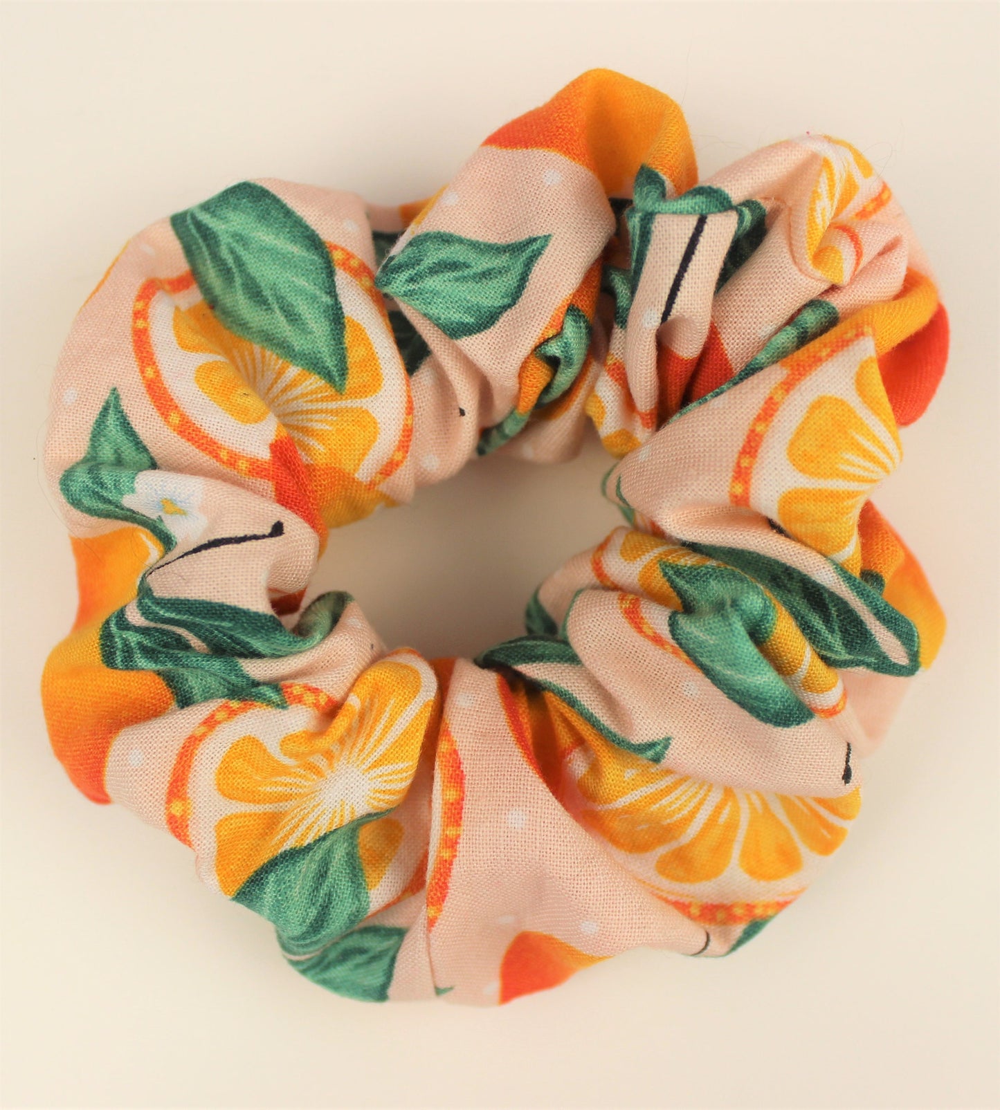 Orange Slice Cotton Scrunchie