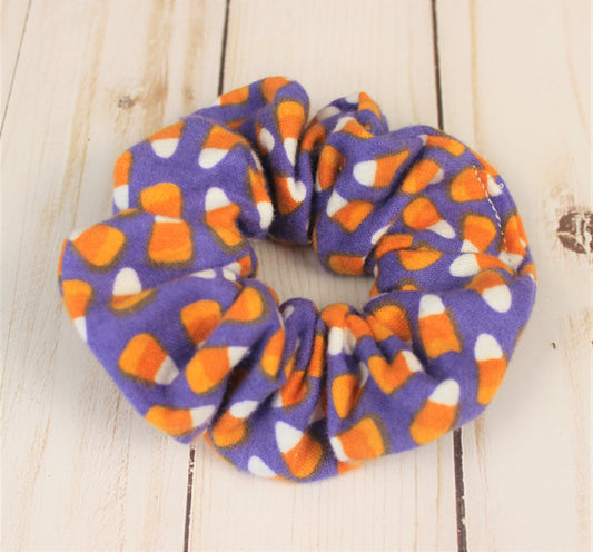 Candy Corn Flannel Scrunchie