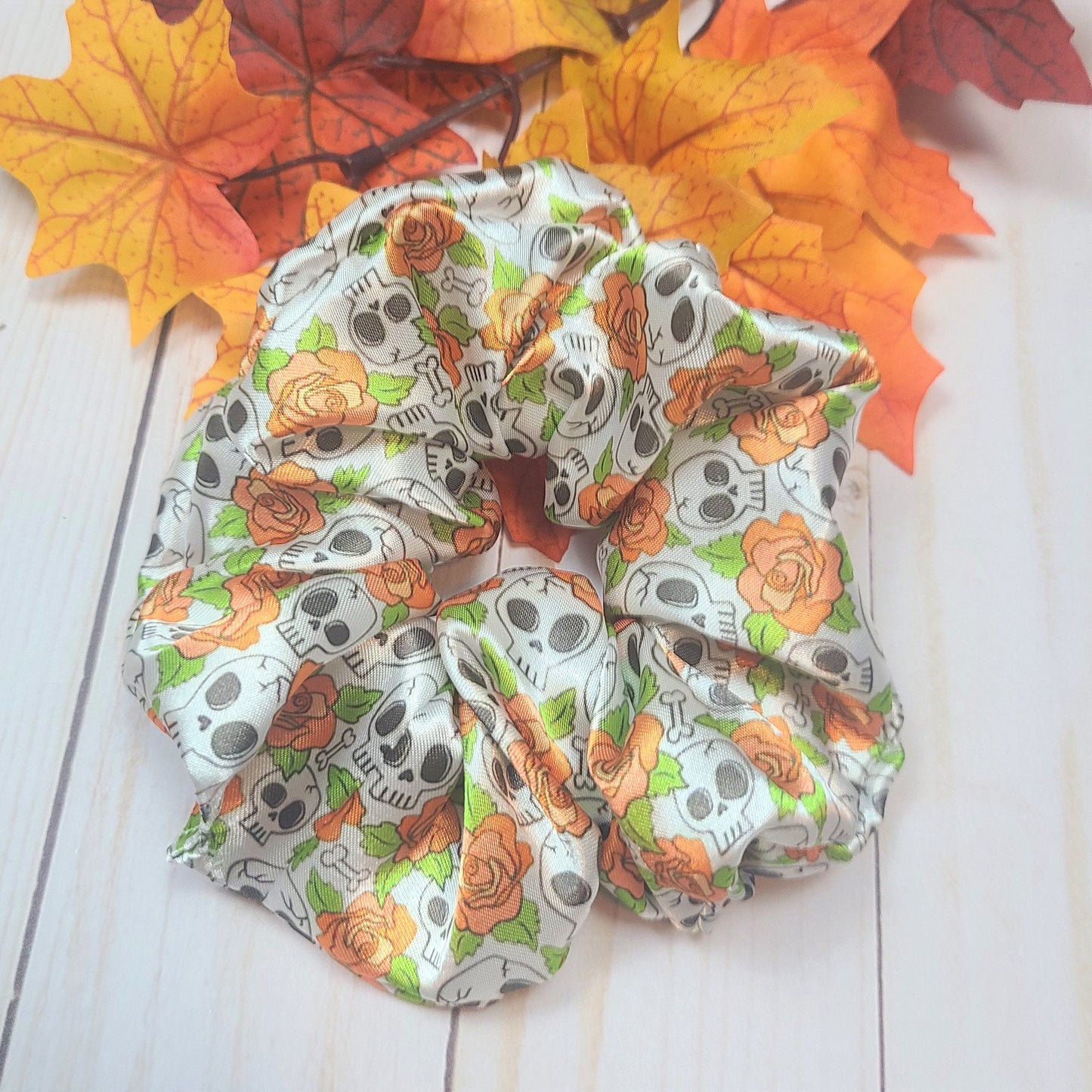 Skulls Satin Scrunchie