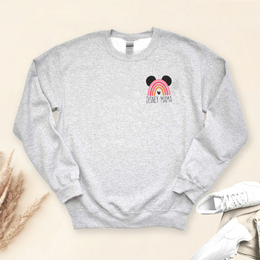 Disney Mama Rainbow Embroidered Crewneck Sweatshirt