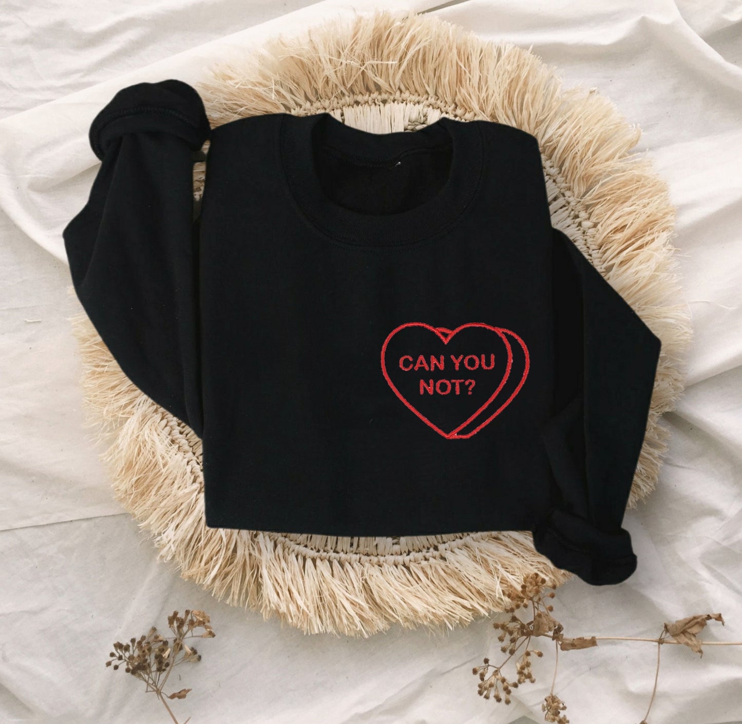 Can You Not? Embroidered Unisex Crewneck Sweatshirt