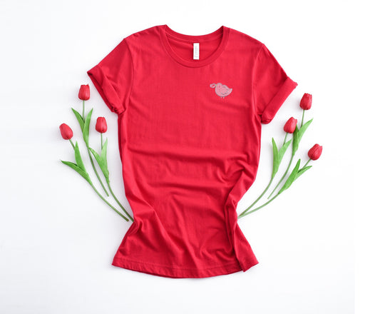 Valentine Birb Embroidered Unisex Tee