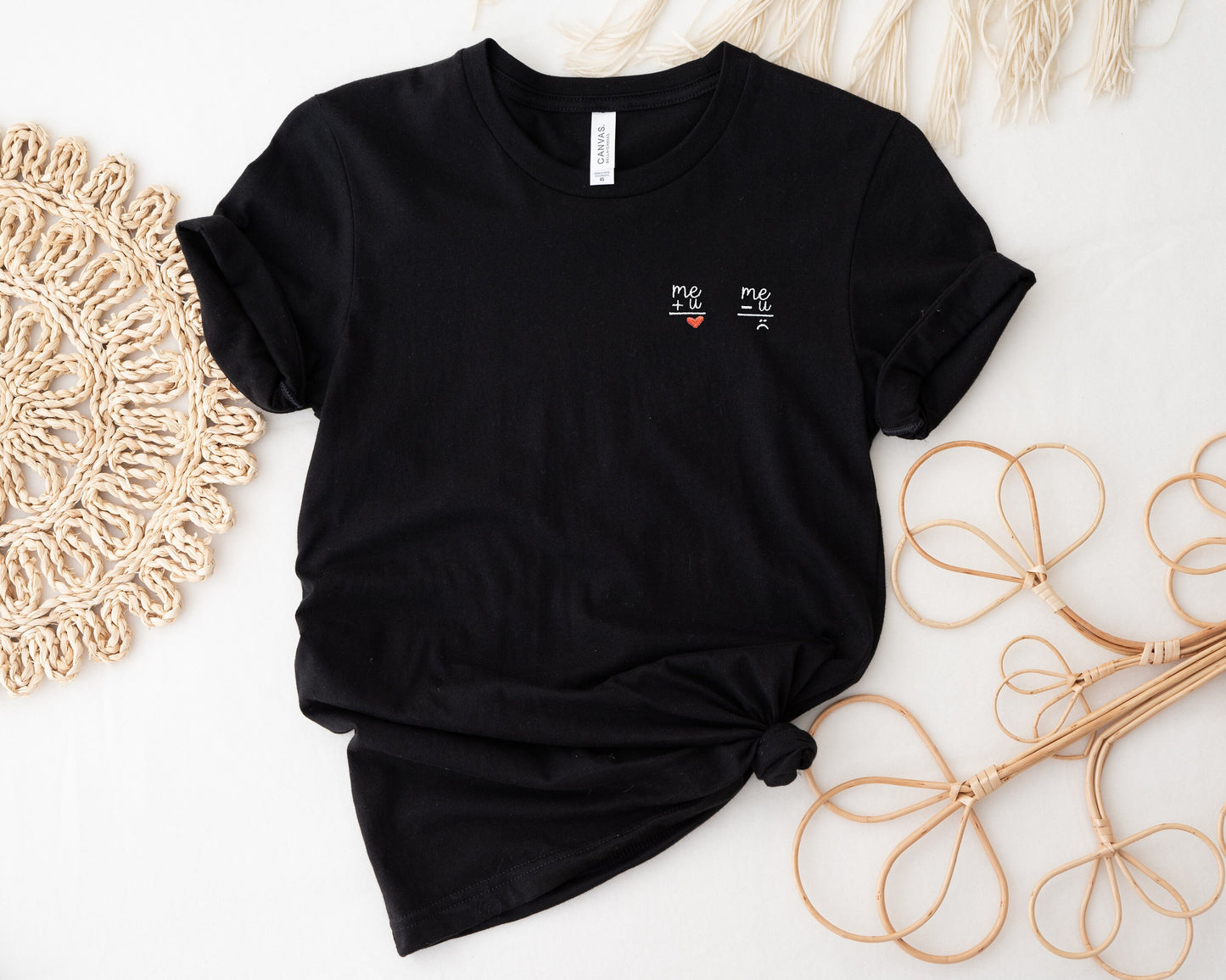 Me Plus You Embroidered Unisex Tee