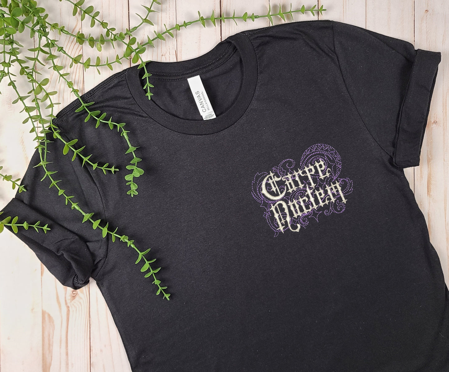 Carpe Noctem Embroidered Unisex Tee