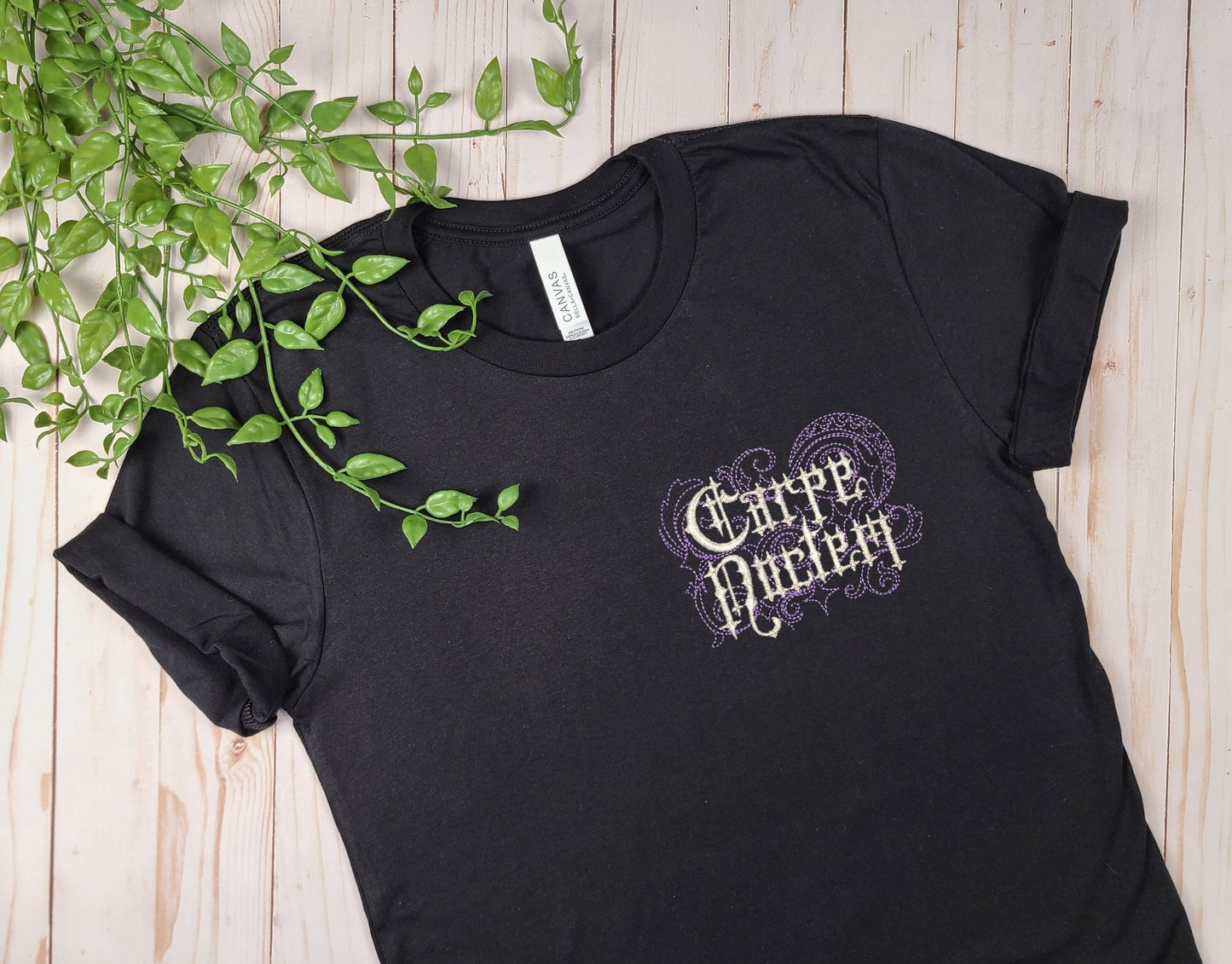 Carpe Noctem Embroidered Unisex Tee