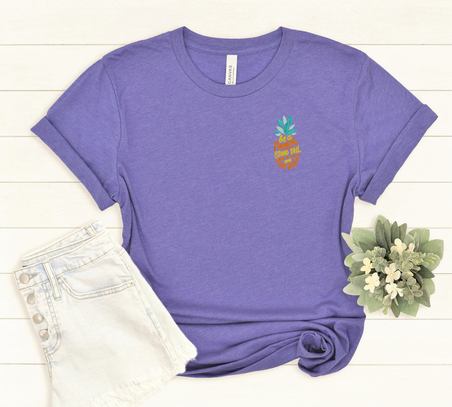 Be A Pineapple Embroidered Unisex Tee